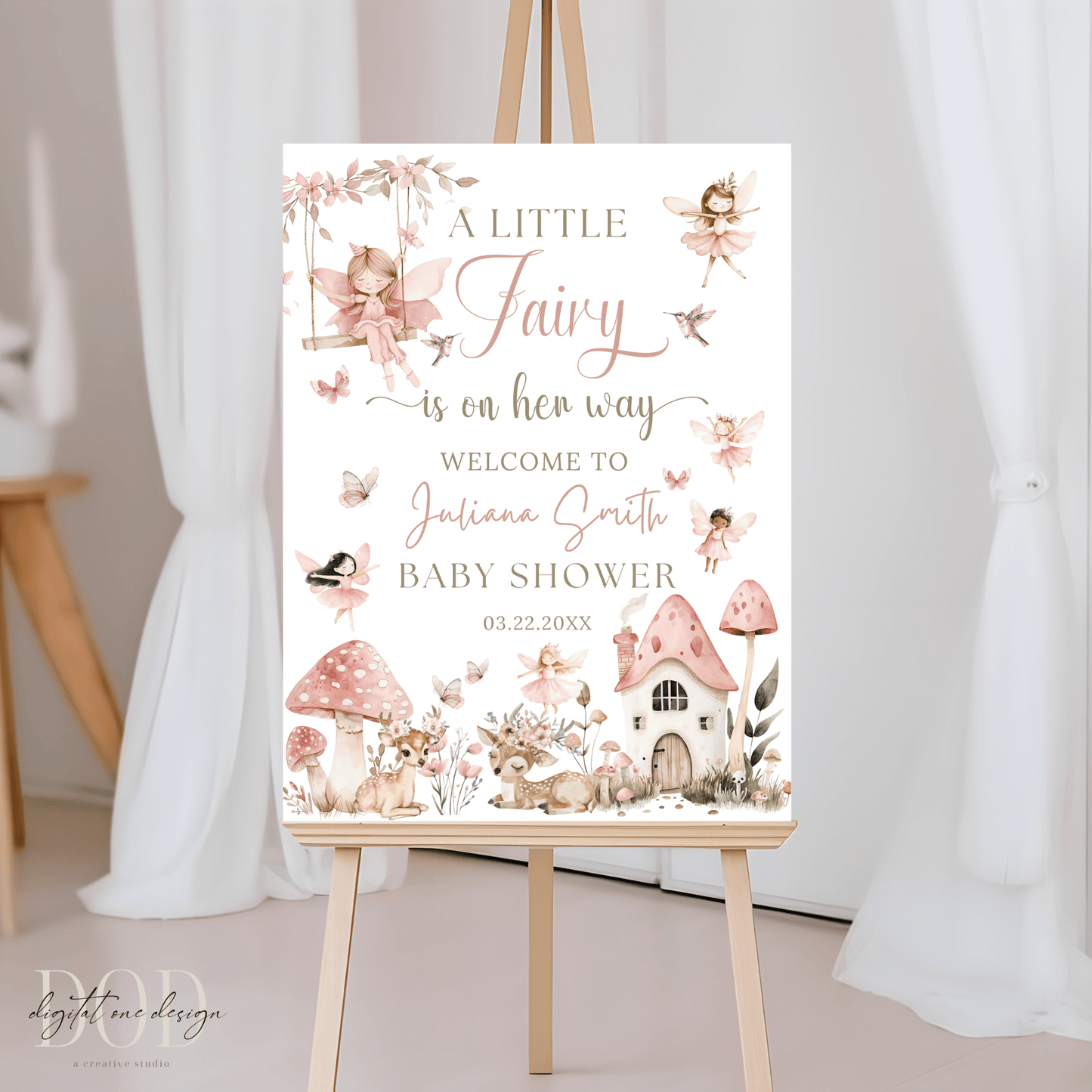 fairytale baby shower welcome sign