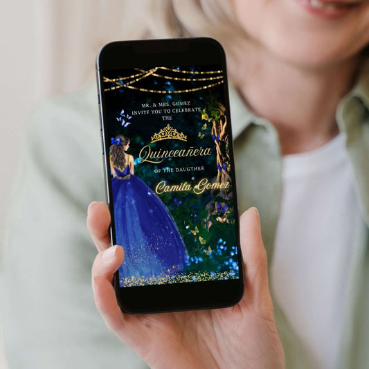 Elegant Magical Enchanted Quinceanera Invitation Electronic