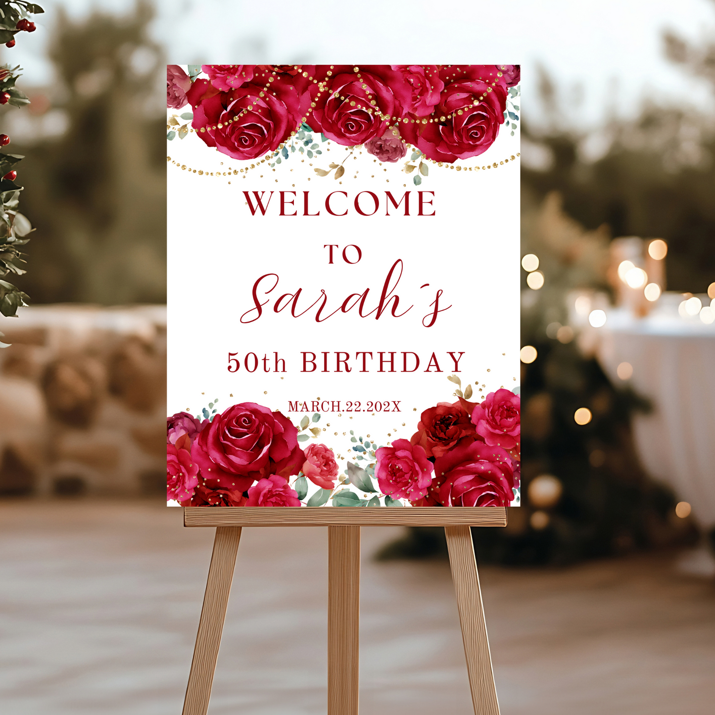 Birthday Celebration Entryway Welcome Sign