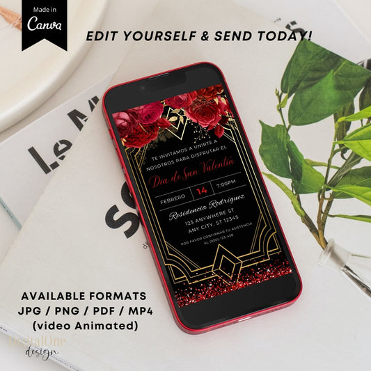 Spanish Valentine’s Day Party Invitation