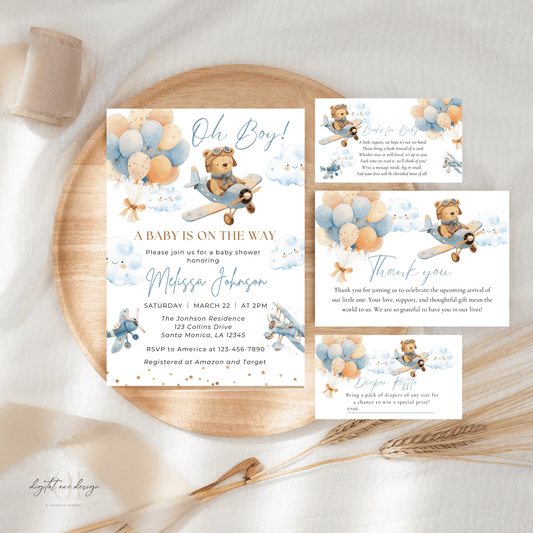 Travel Teddy Bear Baby Shower