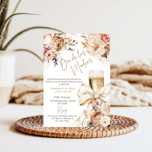 Elegant Spanish Mother's Day Brunch Invite