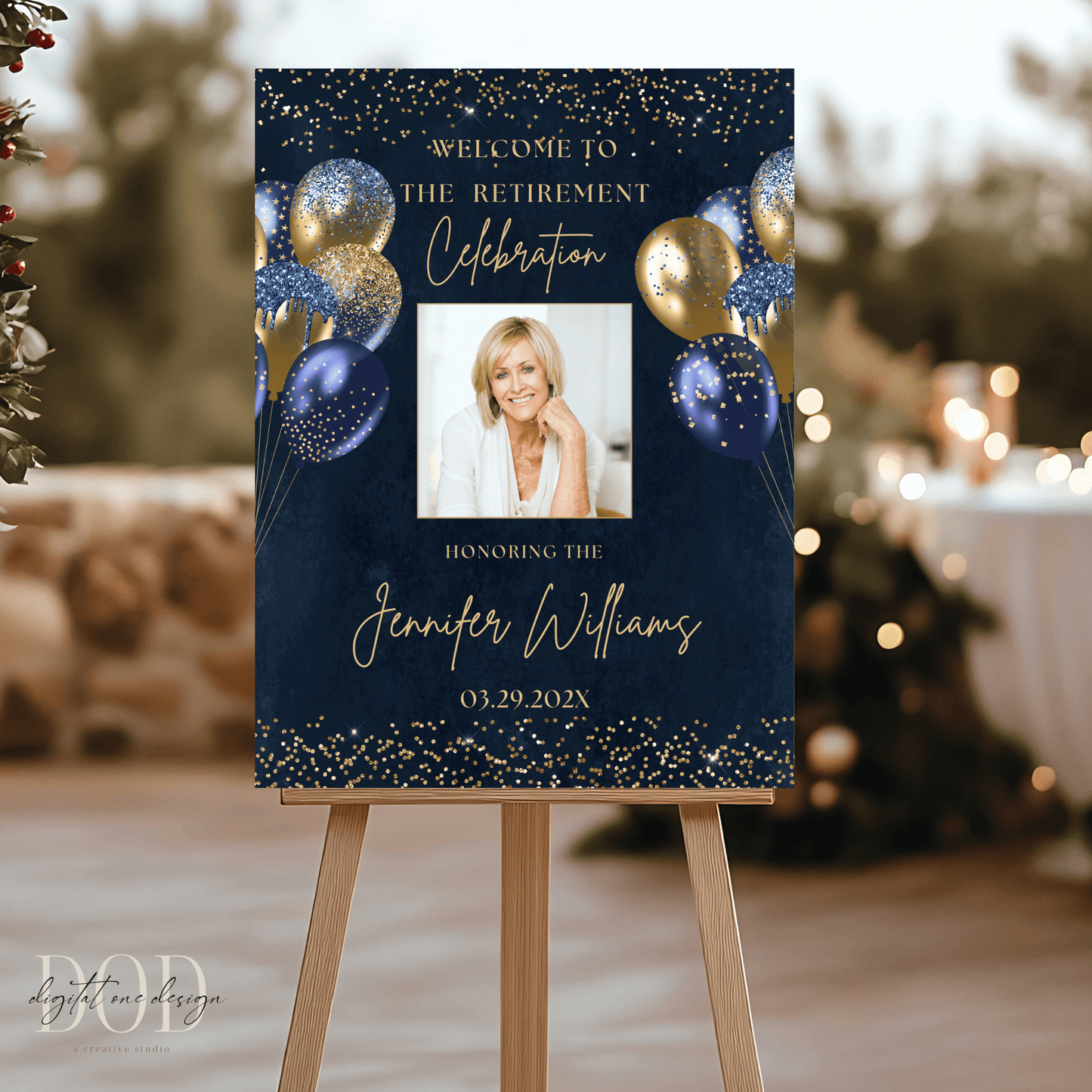 Custom Photo Retirement Welcome Sign
