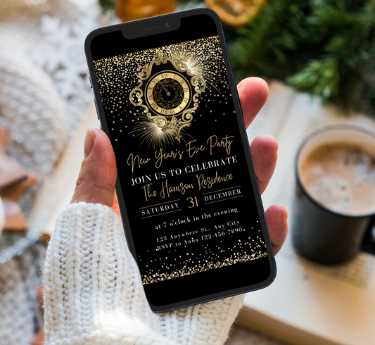 Electronic New Year's Eve Invitation Template