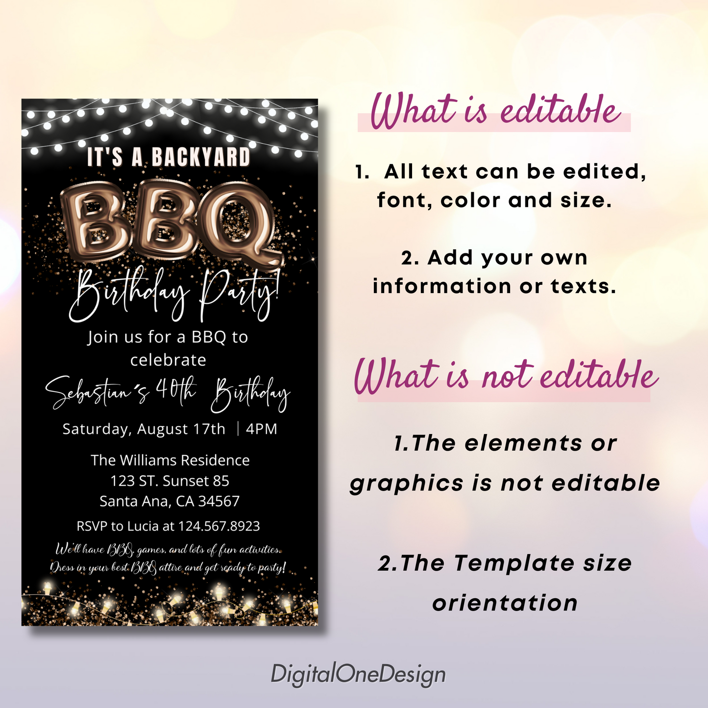 It's a Backyard BBQ Birthday Invitation Template