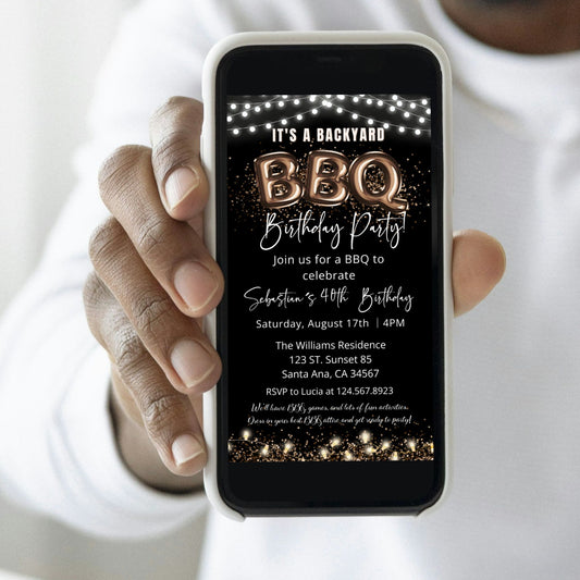 Electronic It's a Backyard BBQ Party Invite