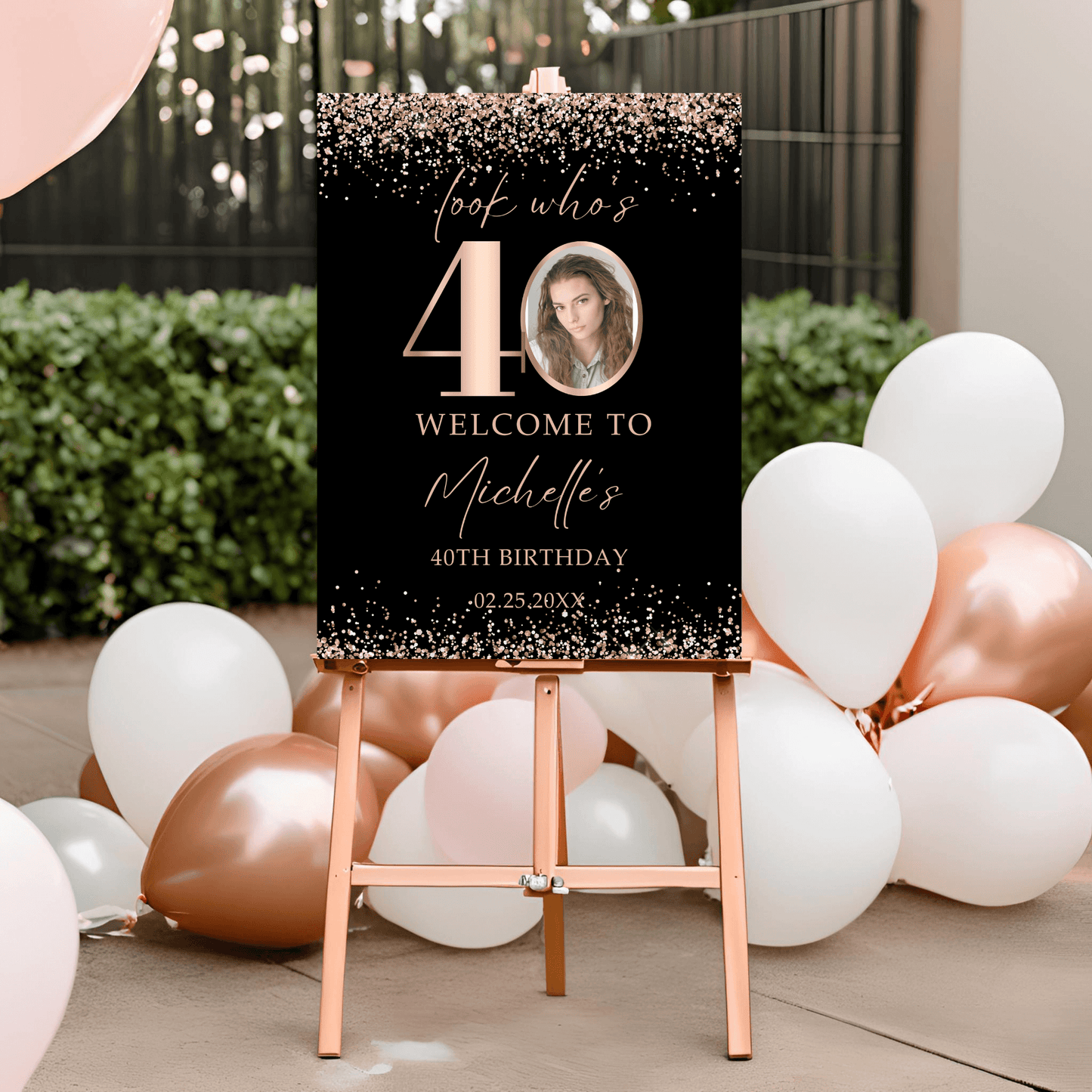 40th Birthday Party Welcome Sign template