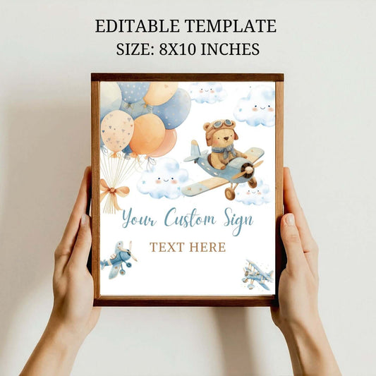 Fly High Aviator Boy Baby Shower