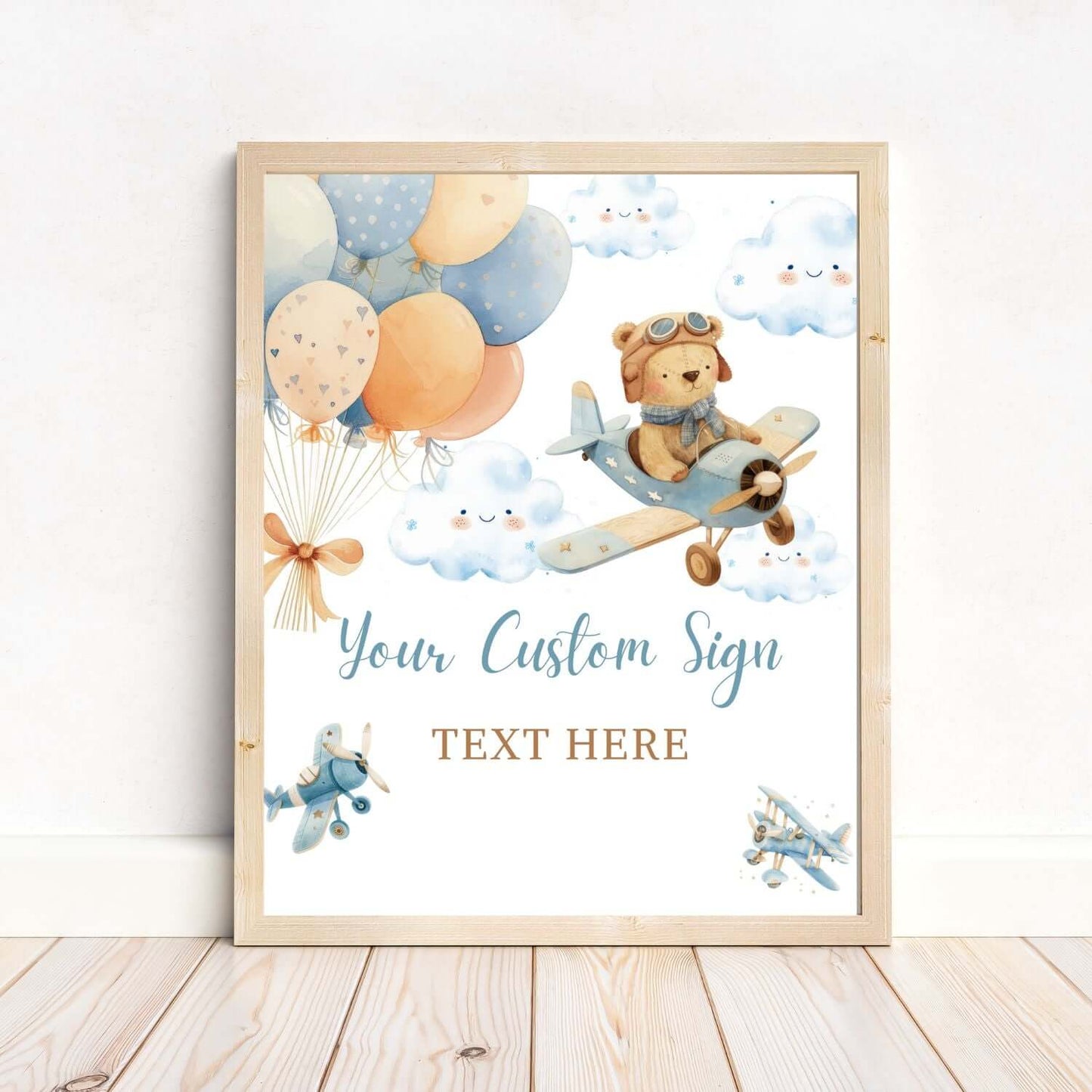 We Can Bearly Wait Baby Shower Boy sign