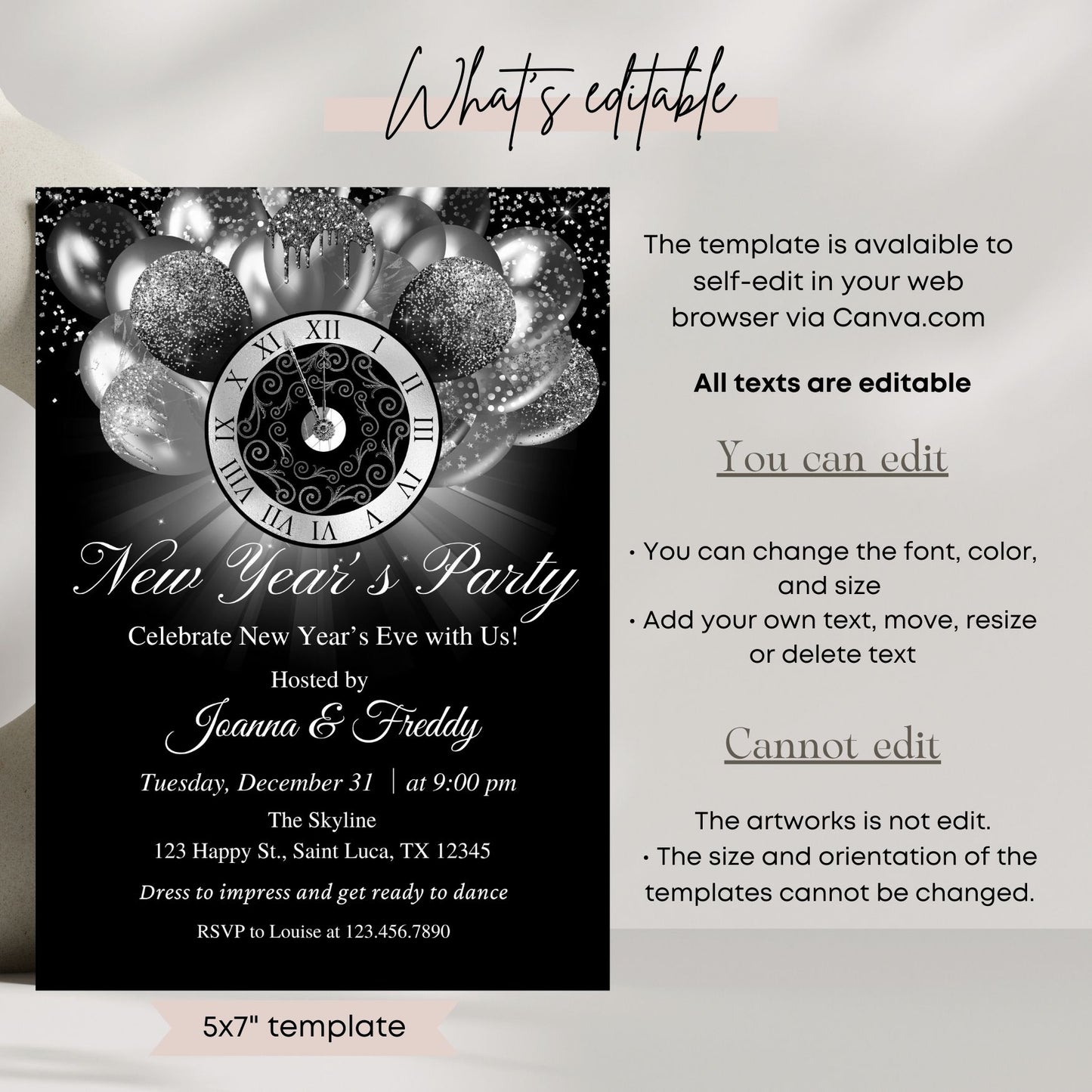 Cocktail Party New Year's Eve Invitation