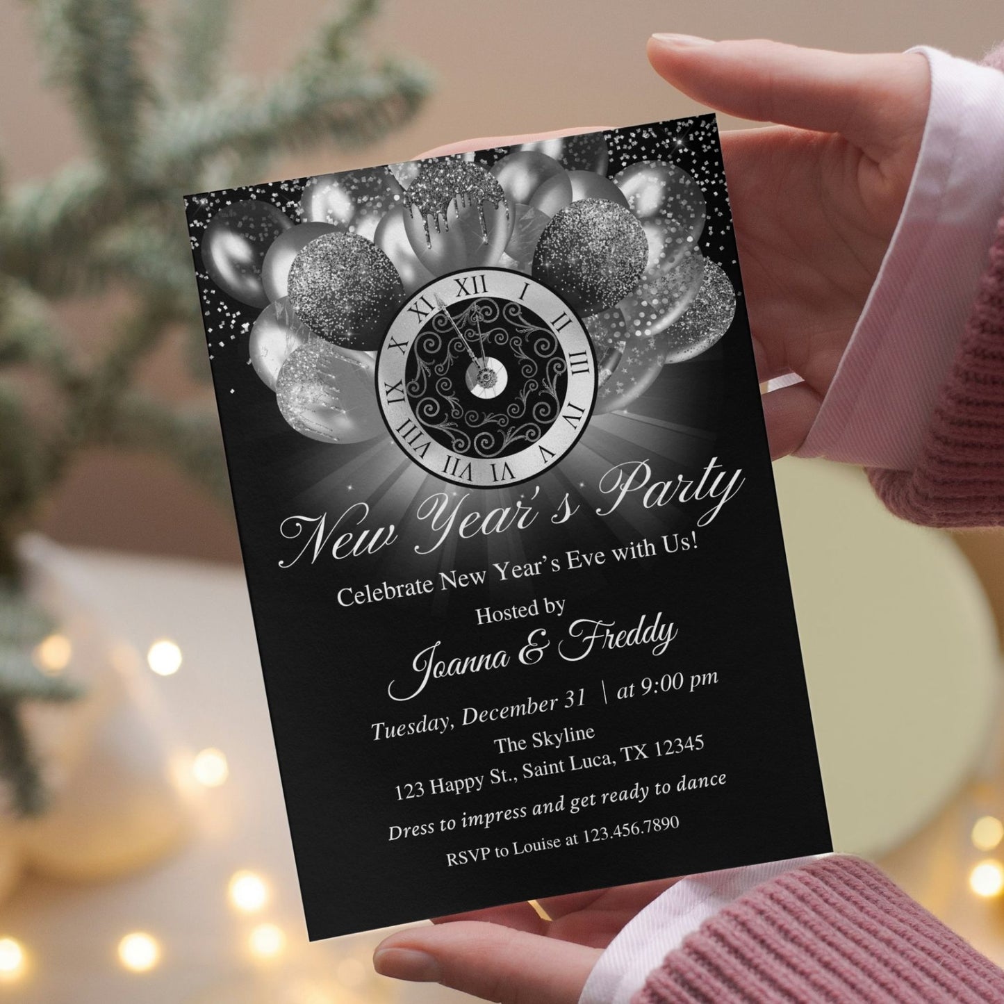 Cocktail Party New Year's Eve Invitation