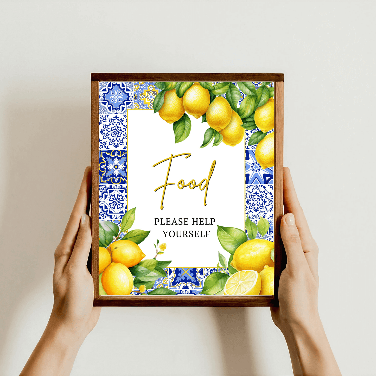 Printable Mediterranean Citrus lemon Food sign