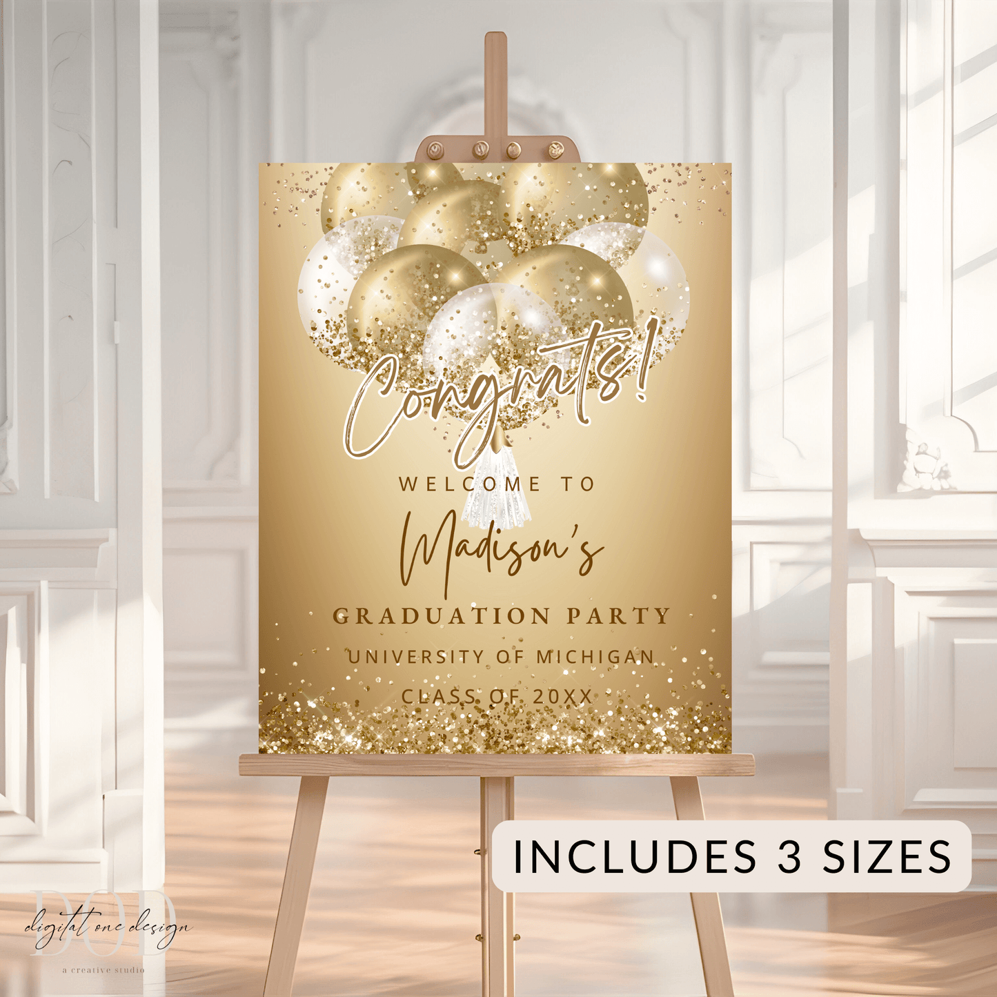 Elegant Graduation welcome poster