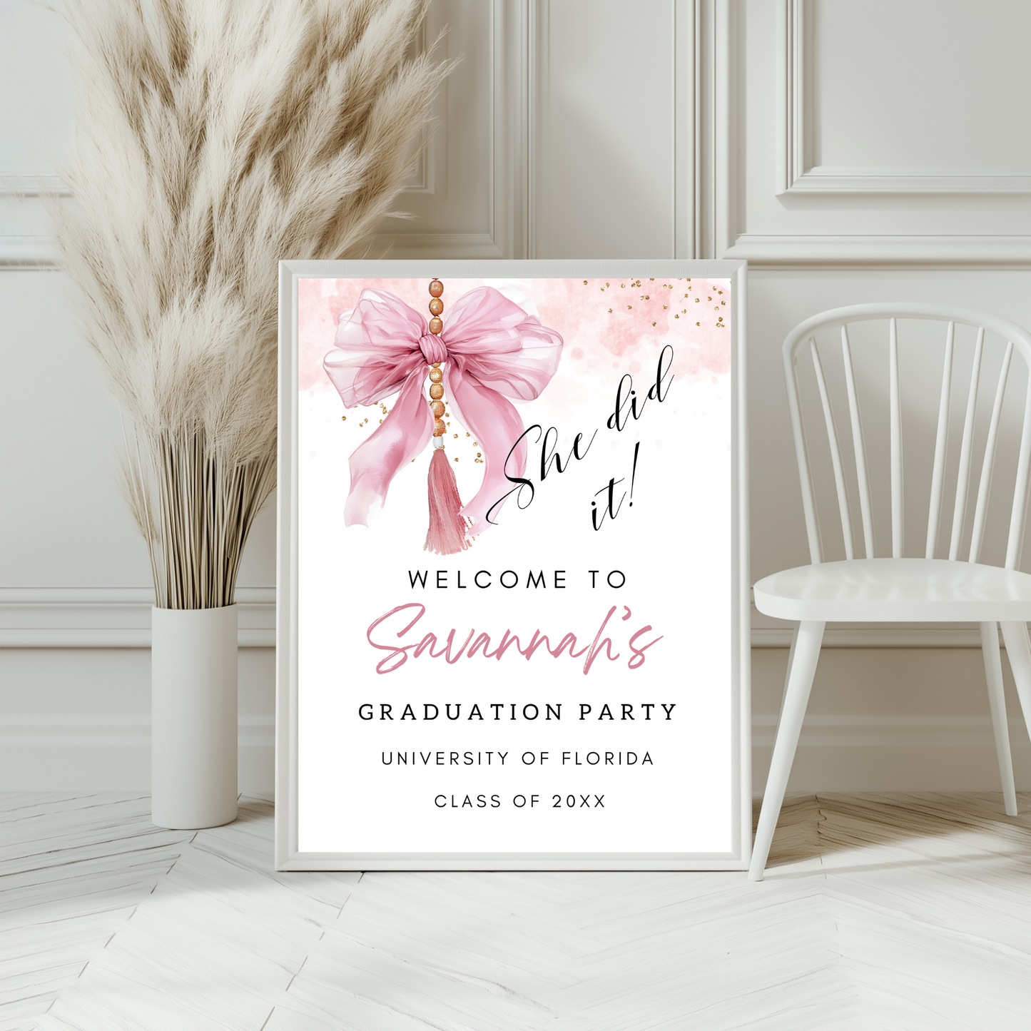 She Did It Graduation Poster