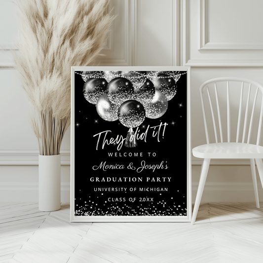 graduation decoration party sign