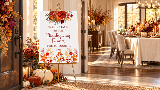An Elegant Thanksgiving Dinner with Embroidered Fall Florals