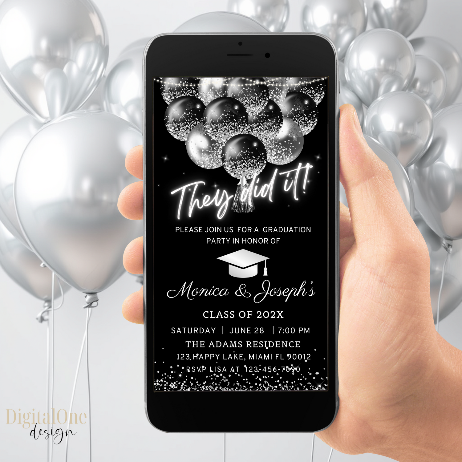 Electronic They Did It! Graduation Party Invitation