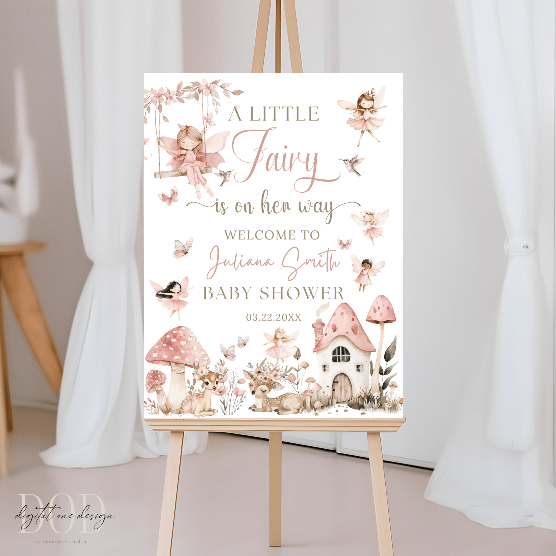 fairytale baby shower welcome sign
