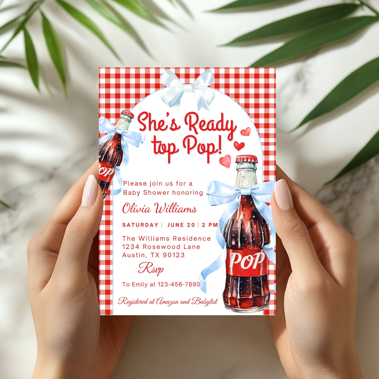 She’s Ready to Pop Baby Shower Invitation Bundle