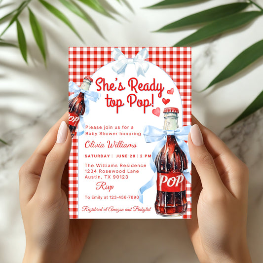 She’s Ready to Pop Baby Shower Invitation Bundle