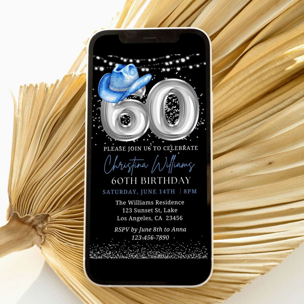 60th Rodeo Signs Digital 60th Birthday Western Rodeo Invitation – DigitalOneDesign