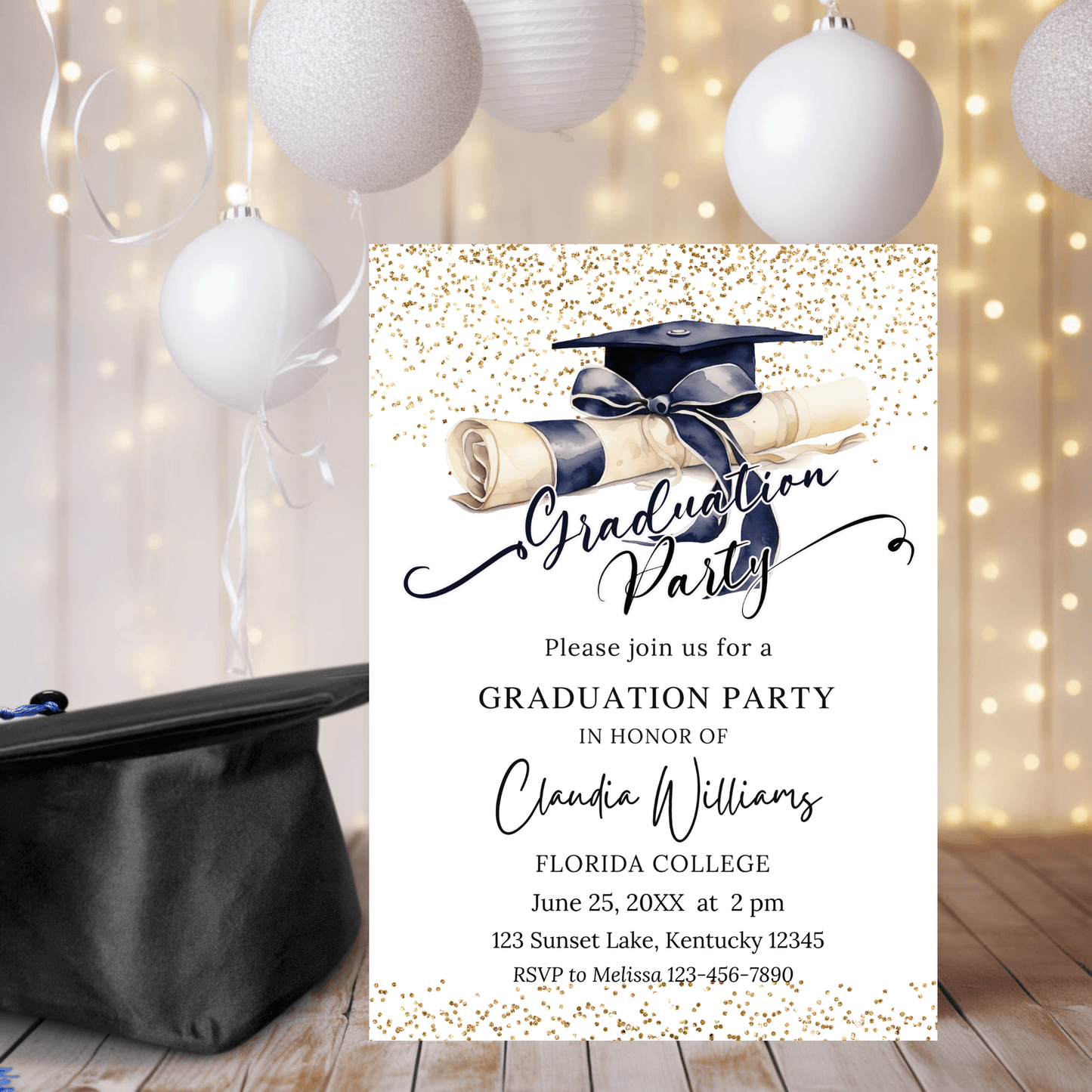 Printable Photo Graduation Invitation