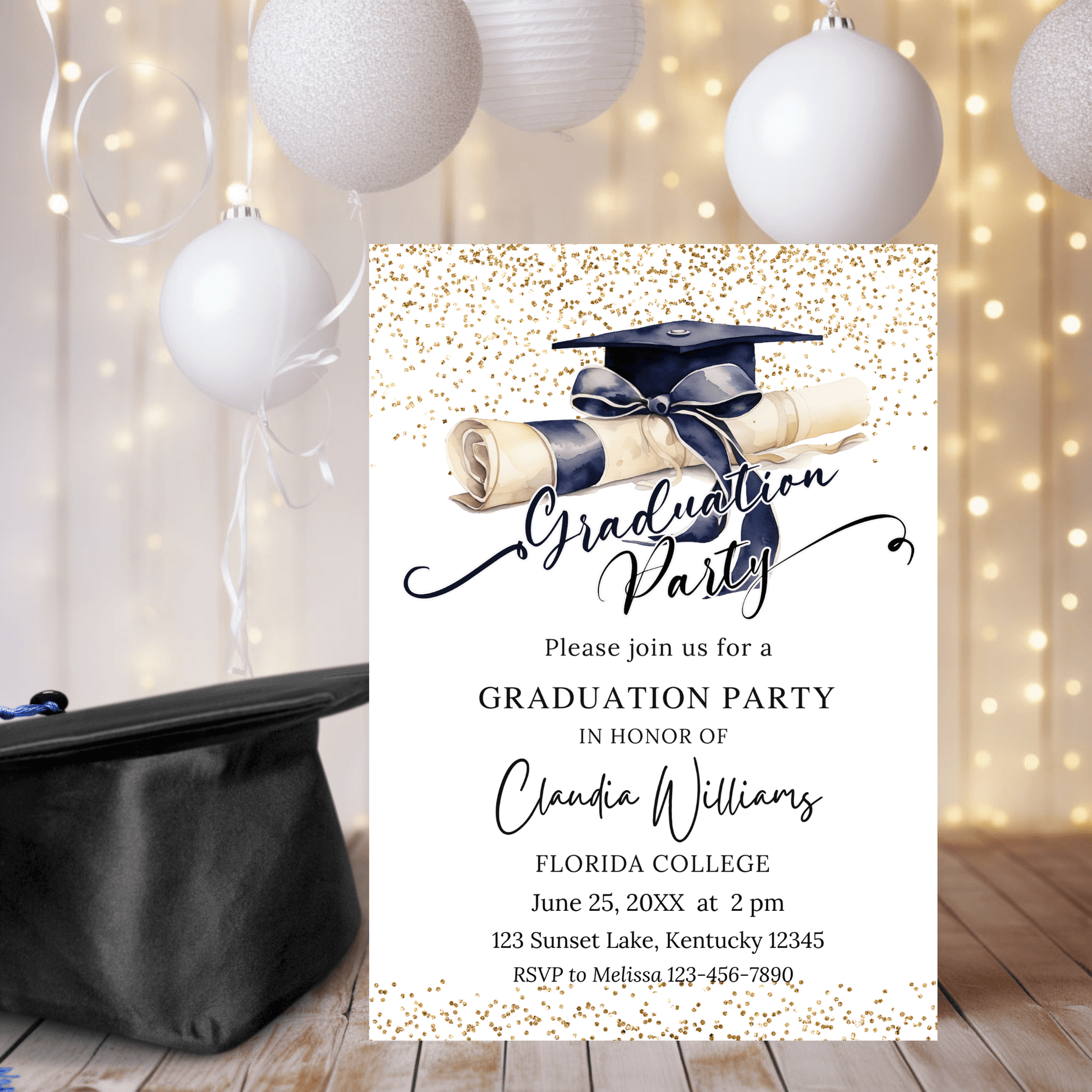 Printable Photo Graduation Invitation
