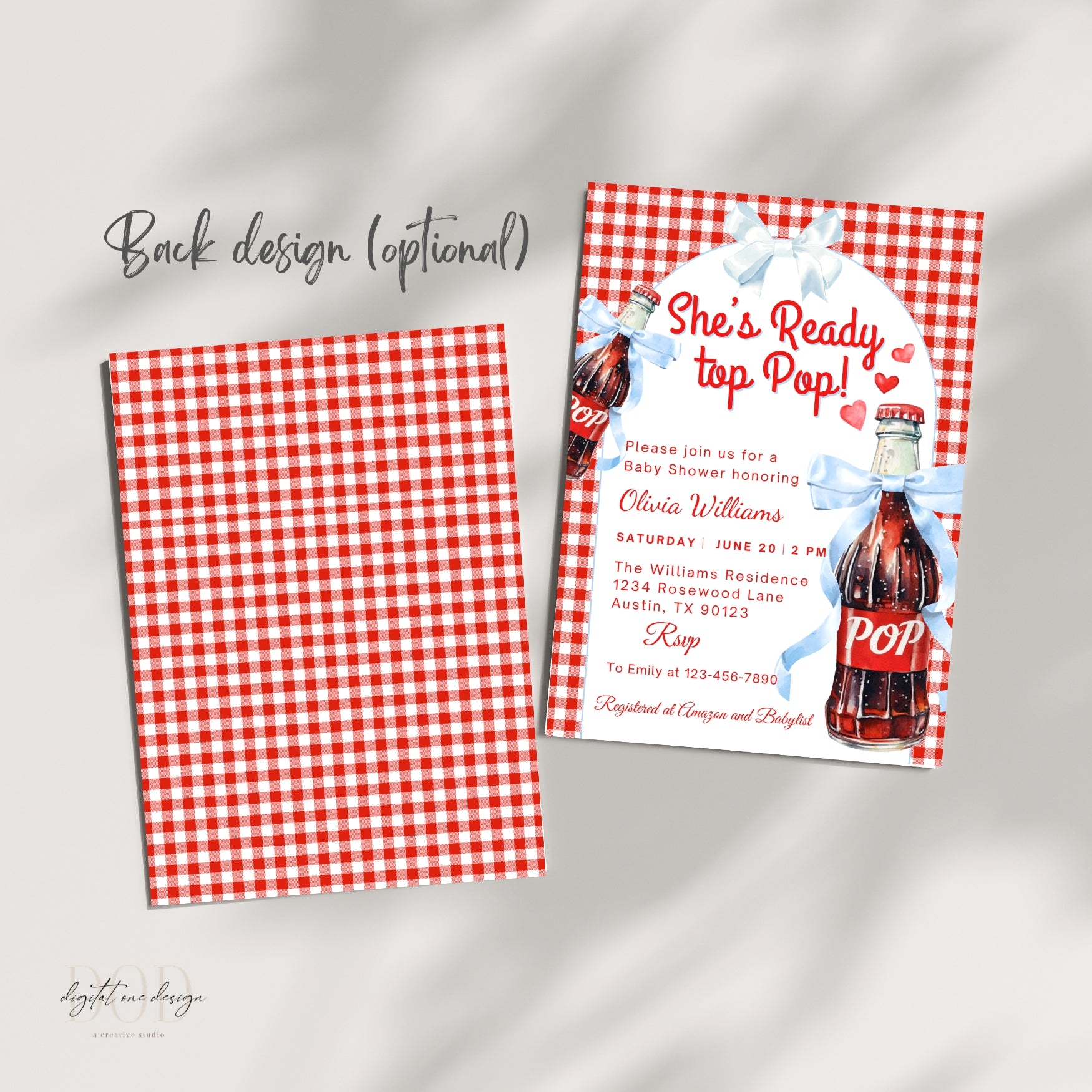 She’s Ready to Pop Baby Shower Invitation Bundle