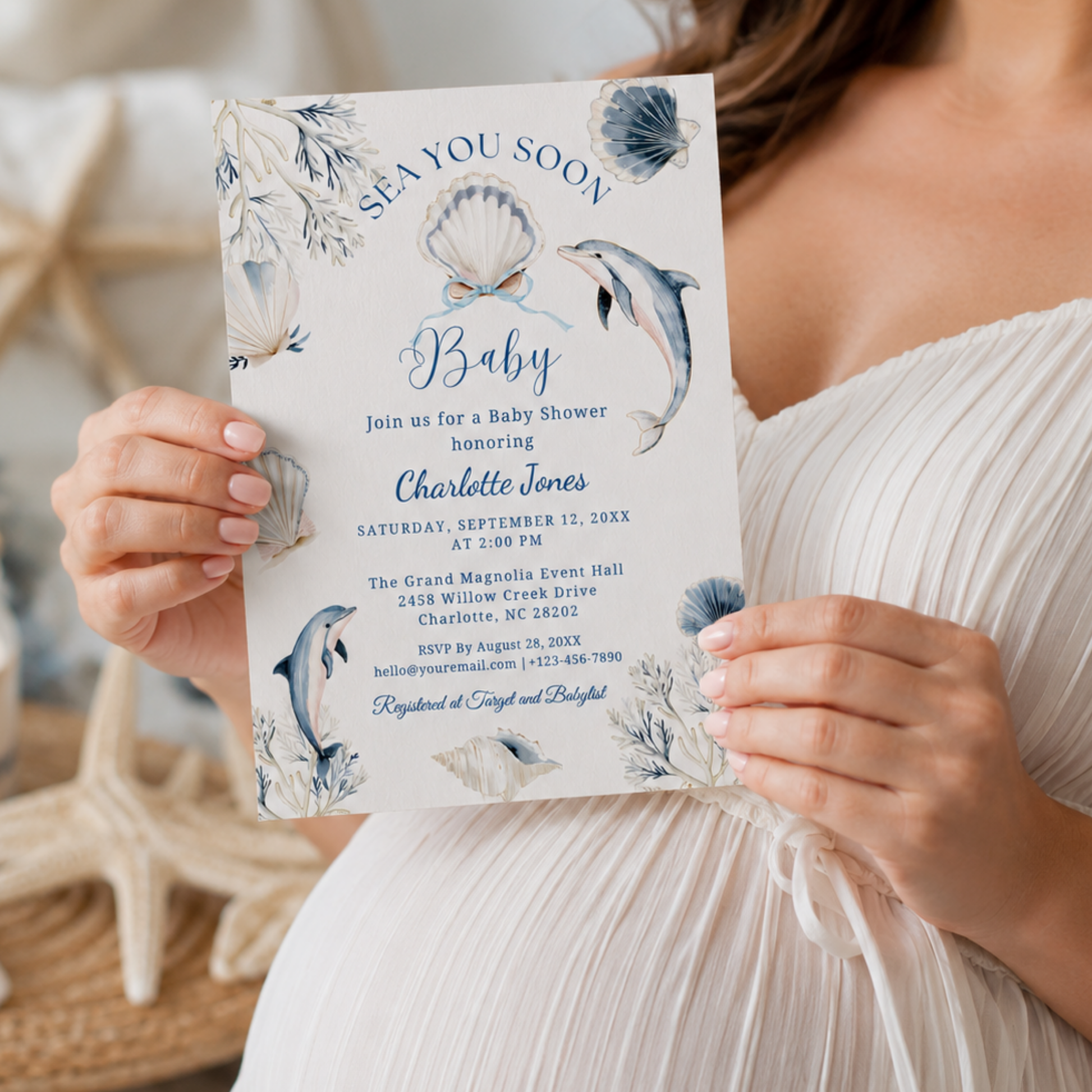 Coastal Baby Shower Boy Invitation Bundle