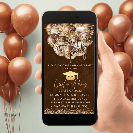 Editable Graduation Party Evite