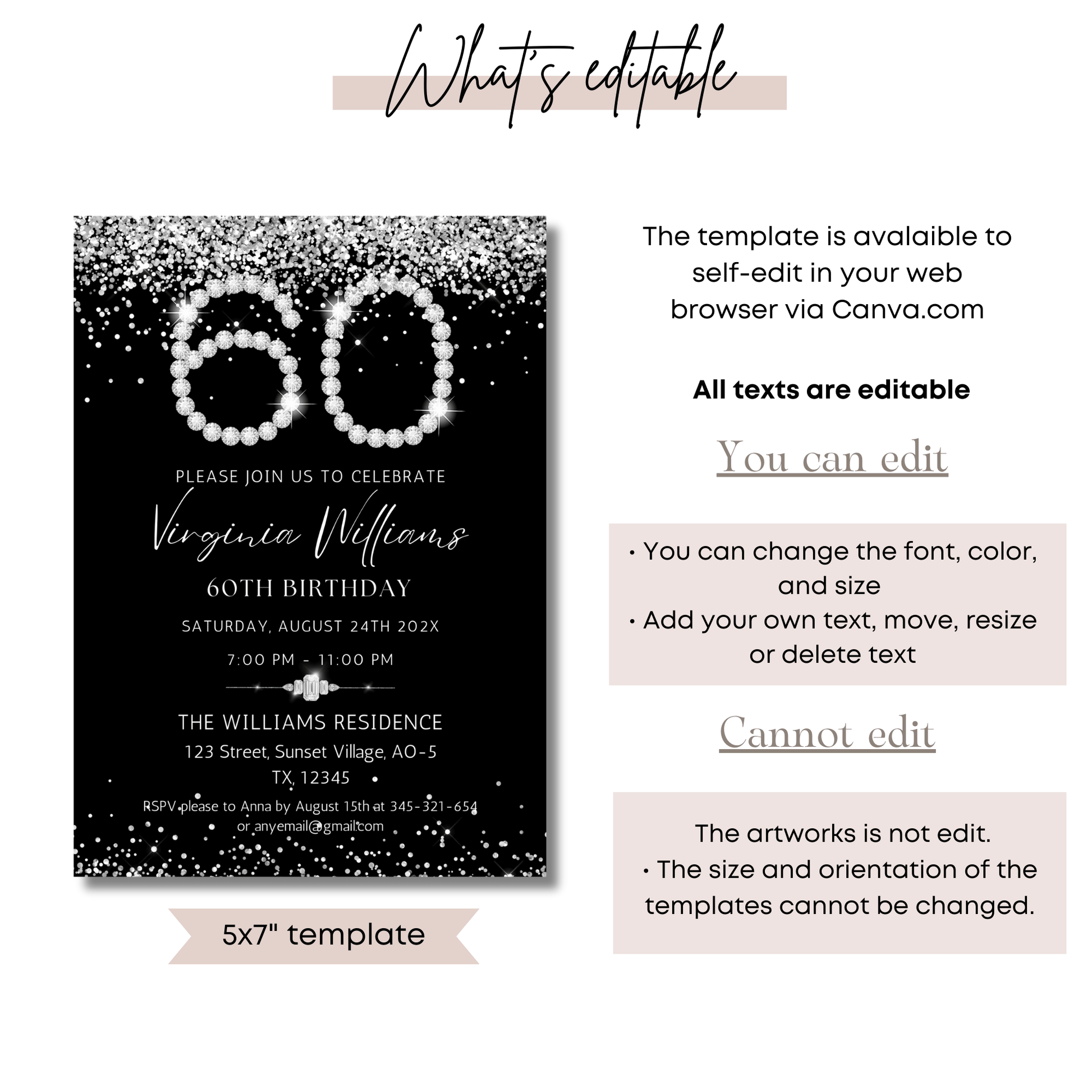 Editable Thank you card template in Canva