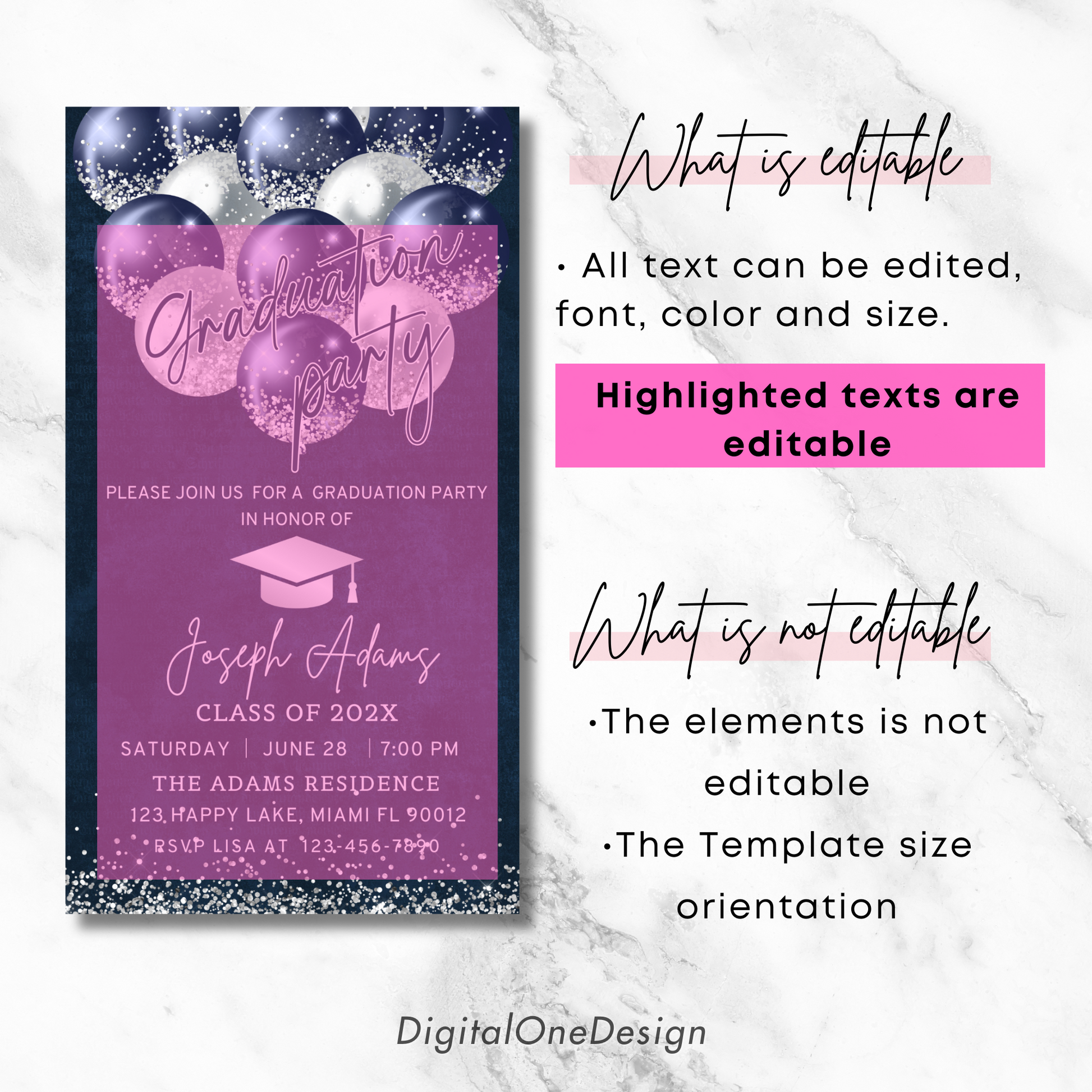 Electronic Grad Party Invite