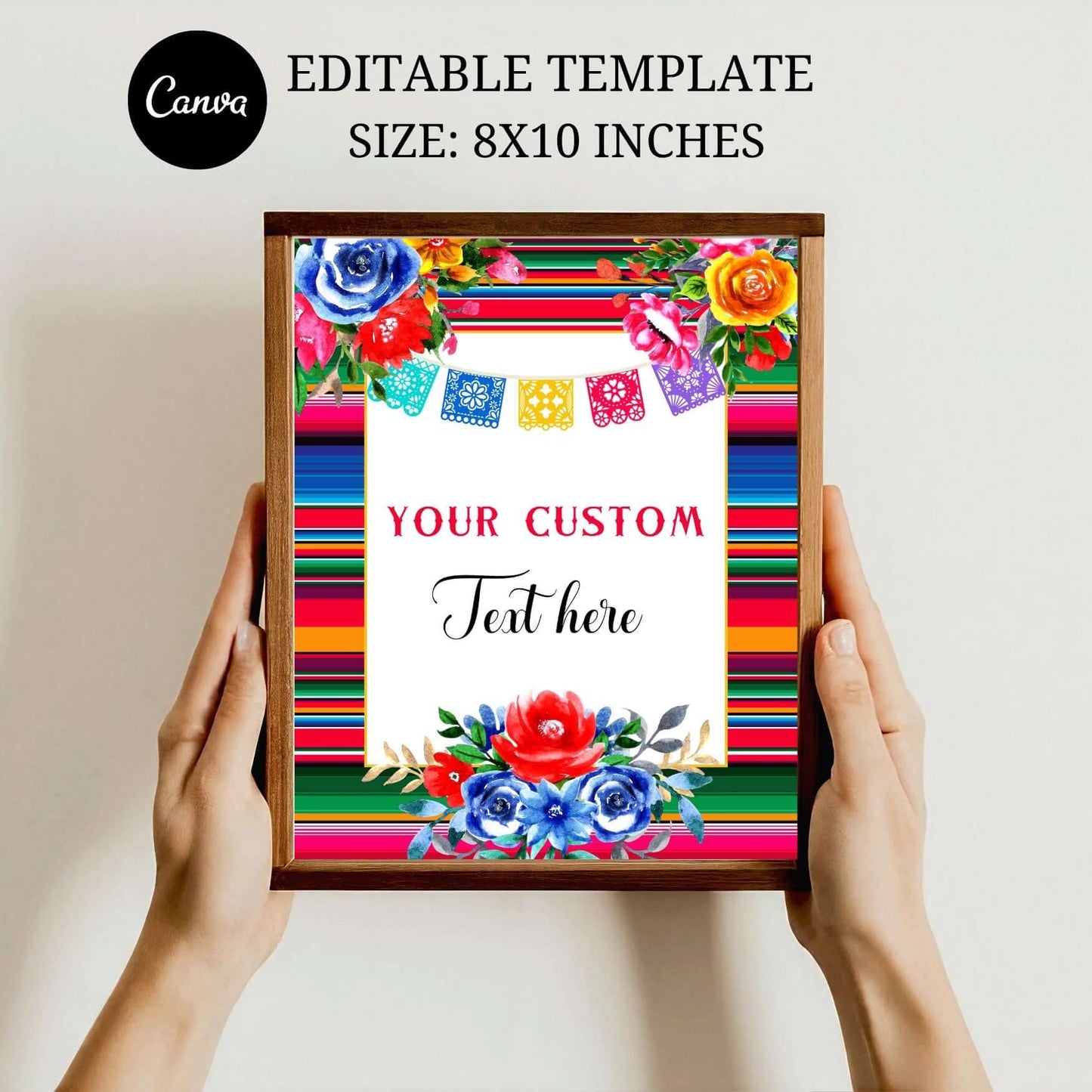 Mexico Table Decor Sign 8X10, Fiesta Theme Party sign