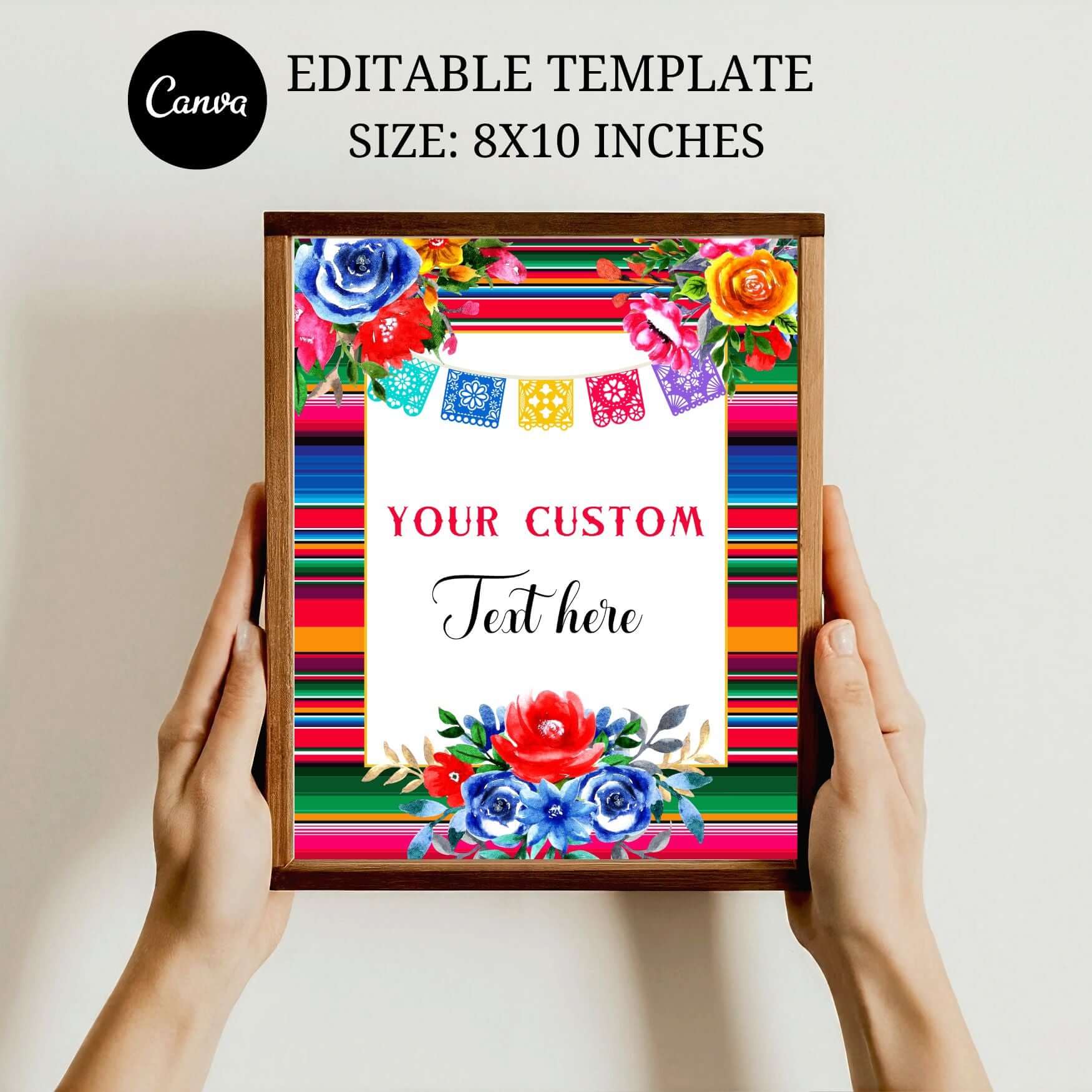 Mexico Table Decor Sign 8X10, Fiesta Theme Party sign