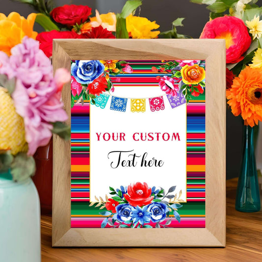 Editable Custom Sign Fiesta Party Sign Printable