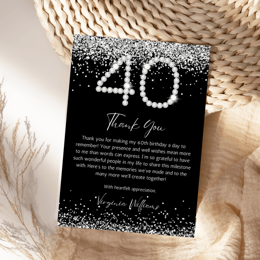 Luxury Diamonds Thank you card Template
