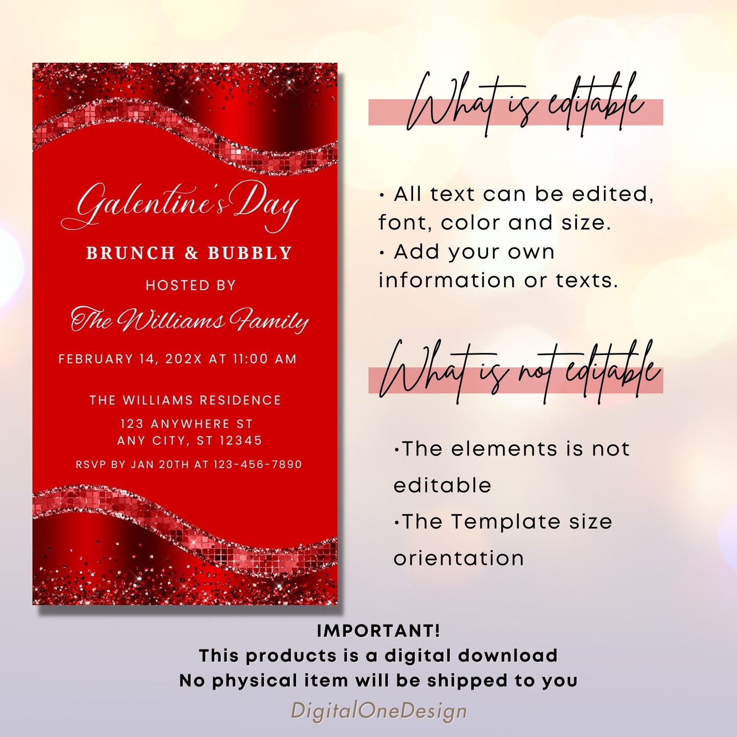 Galentine’s Day Brunch Invitation