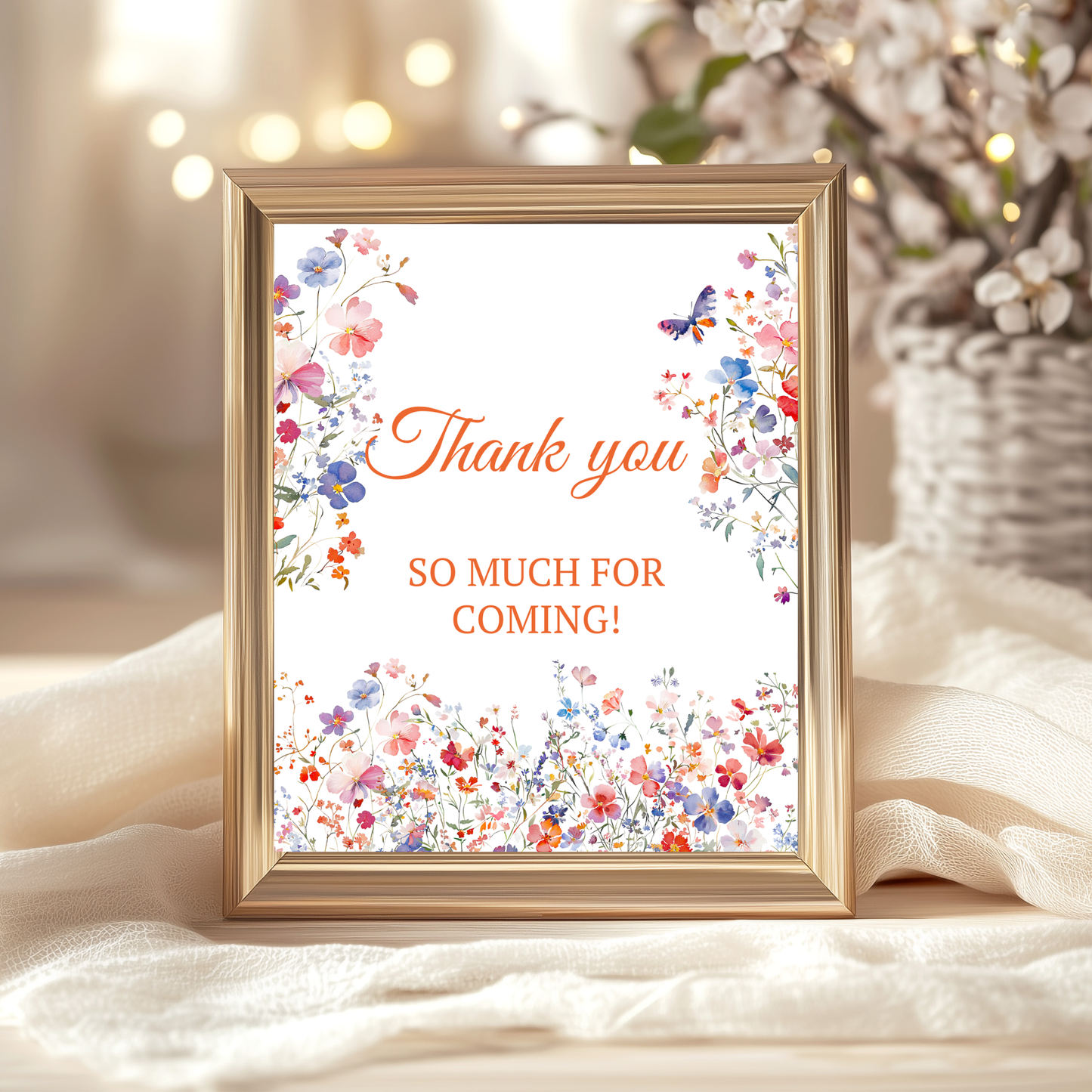 Editable Elegant Colorful Wildflower Event Sign