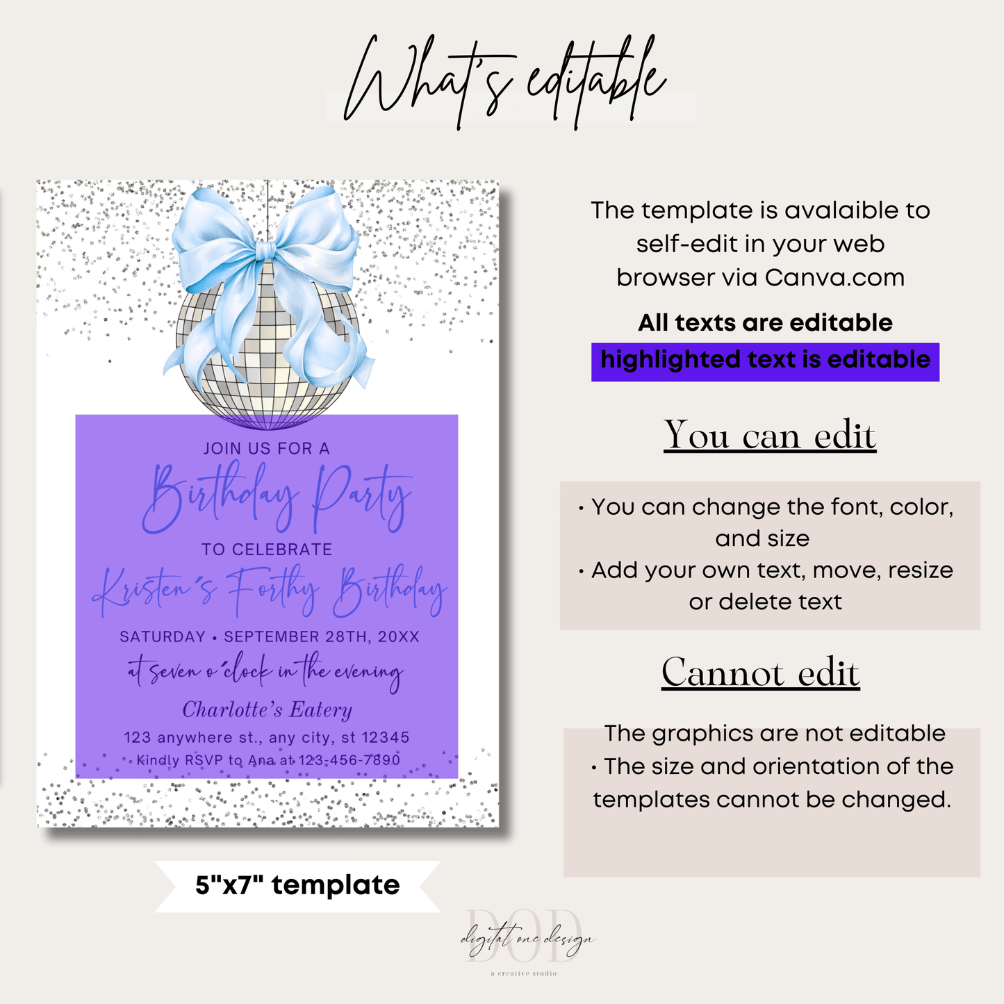 Editable & Printable Birthday Invite