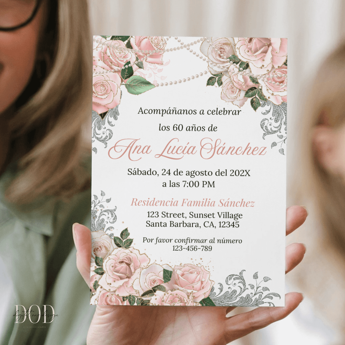 Spanish Birthday Dinner Invitation