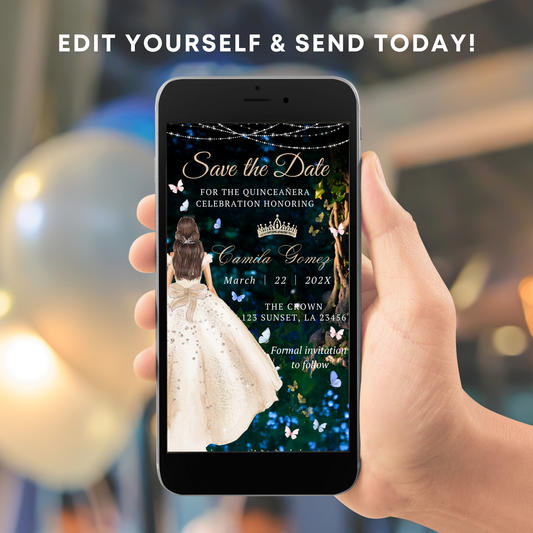 15th Birthday Save the Date Invitation Template