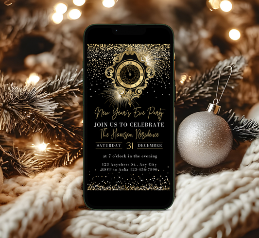 Electronic New Year's Eve Invitation Template