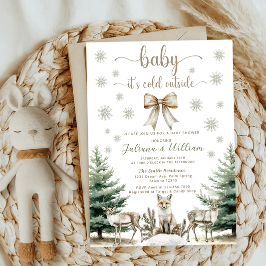 Baby It’s Cold Outside Baby Shower Invitation