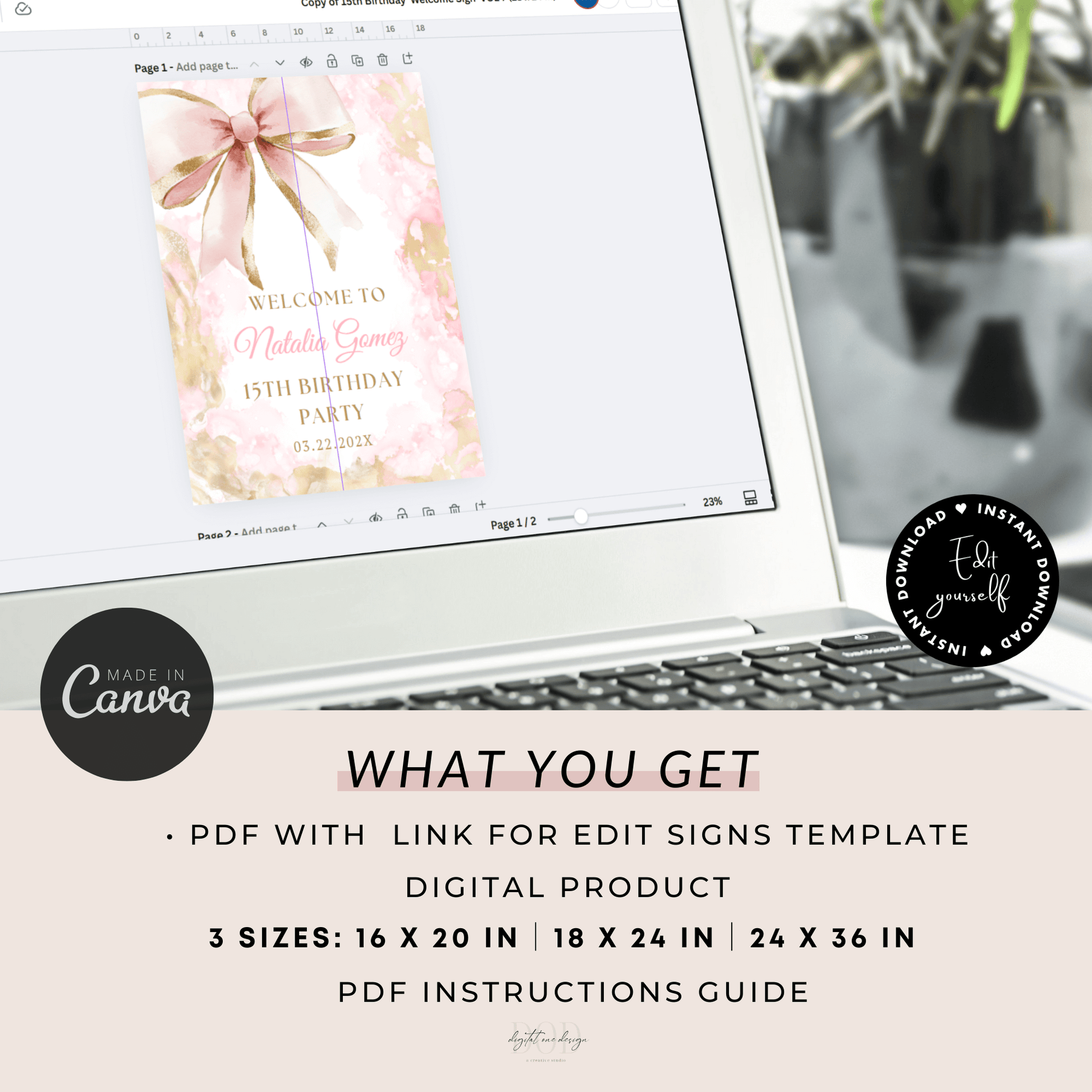 Editable Welcome Sign Template