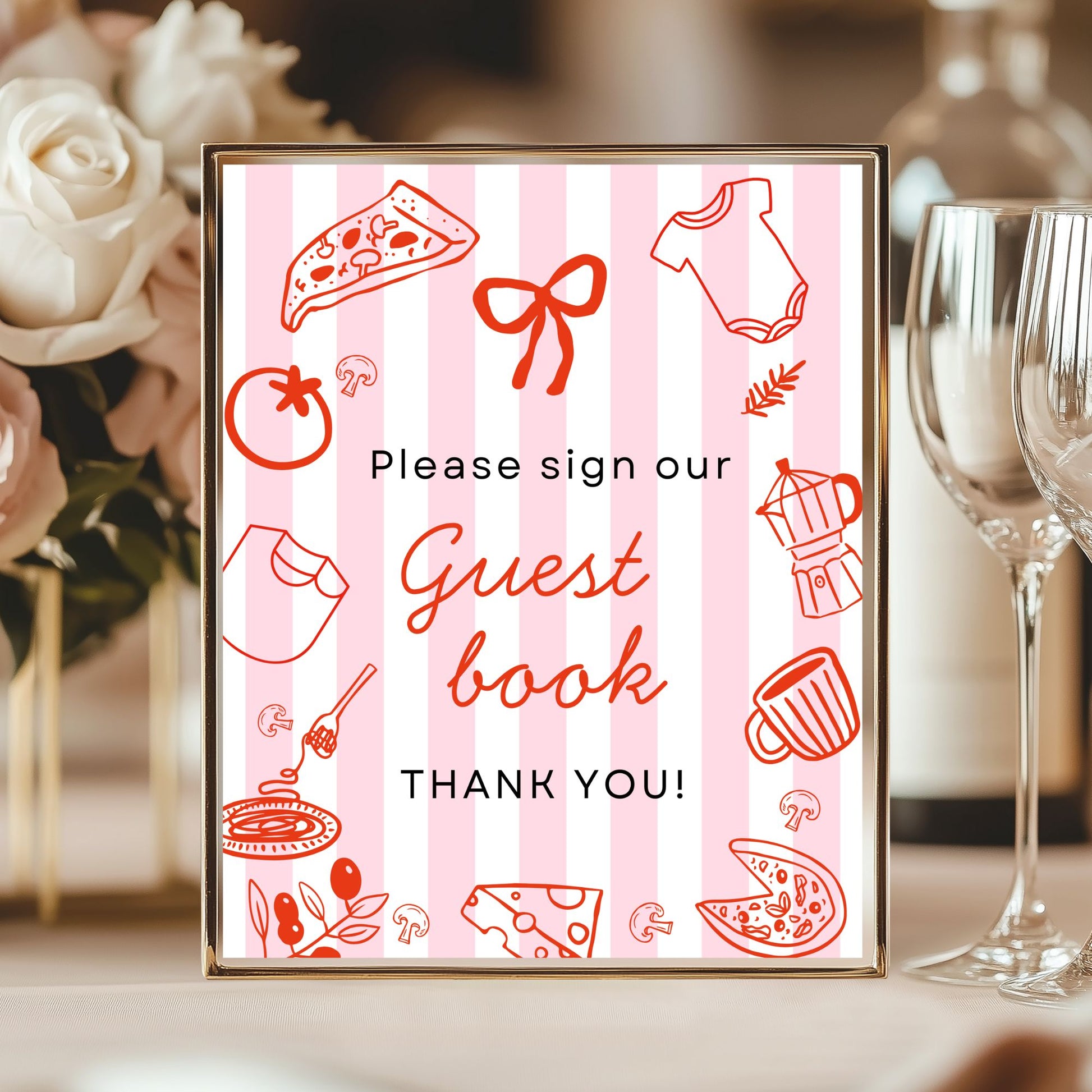 Editable Slice Slice Baby Shower Pizza Sign Bundle