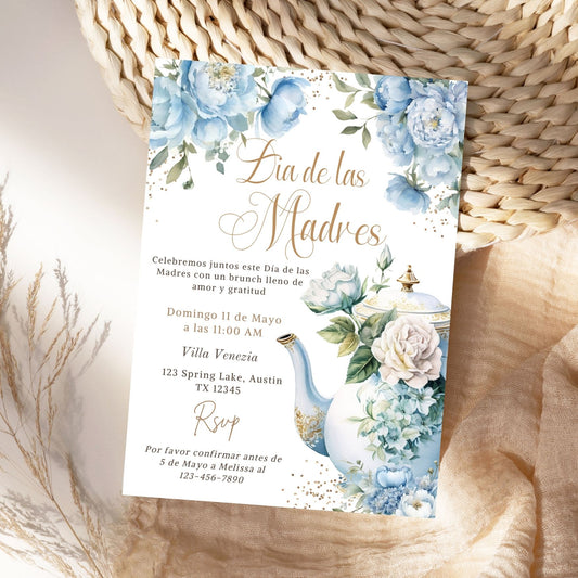 Spanish Mother's Day Tea Party Invitation