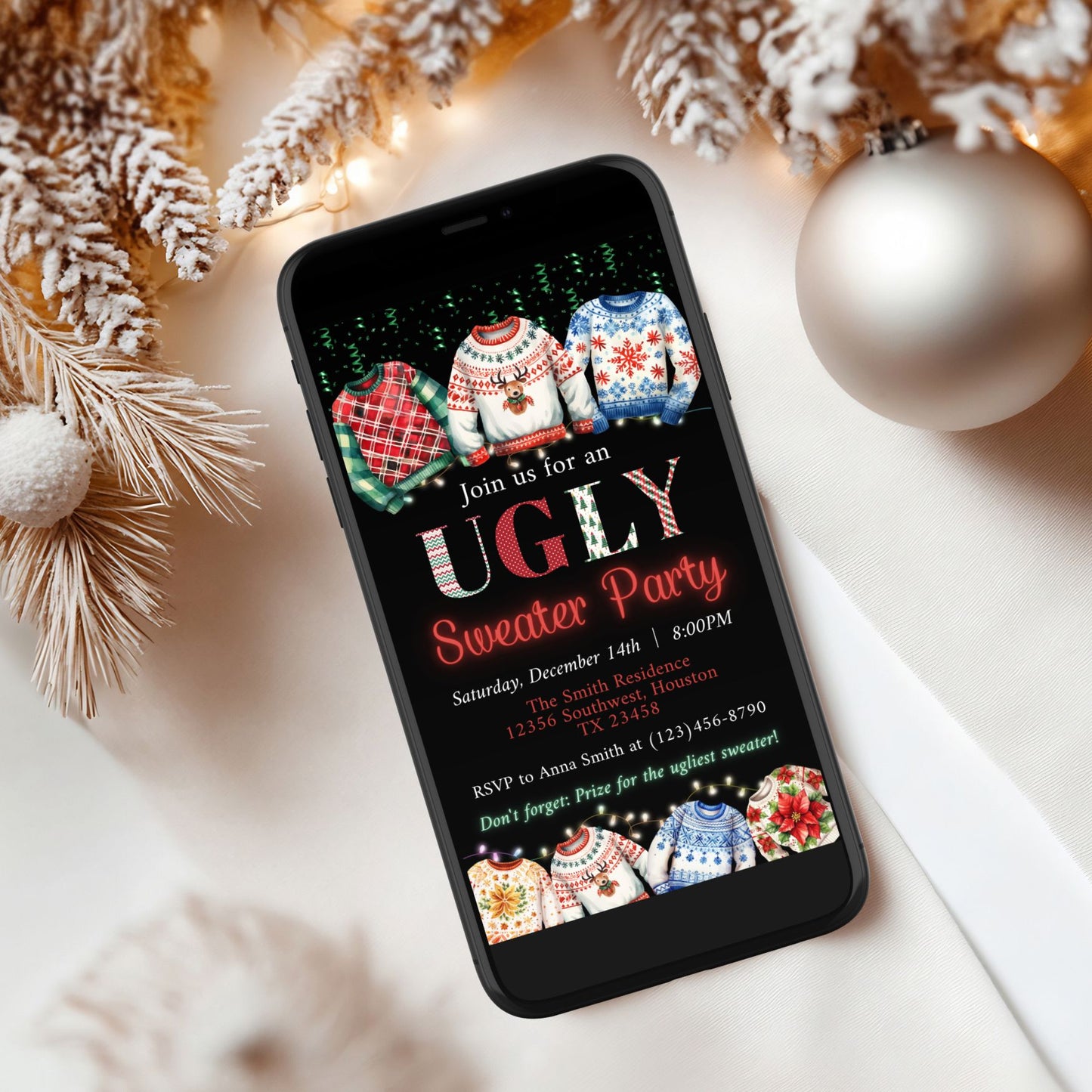 Ugly Sweater Party Office Gathering Evite