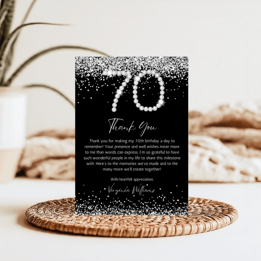 Diamond 70th birthday card