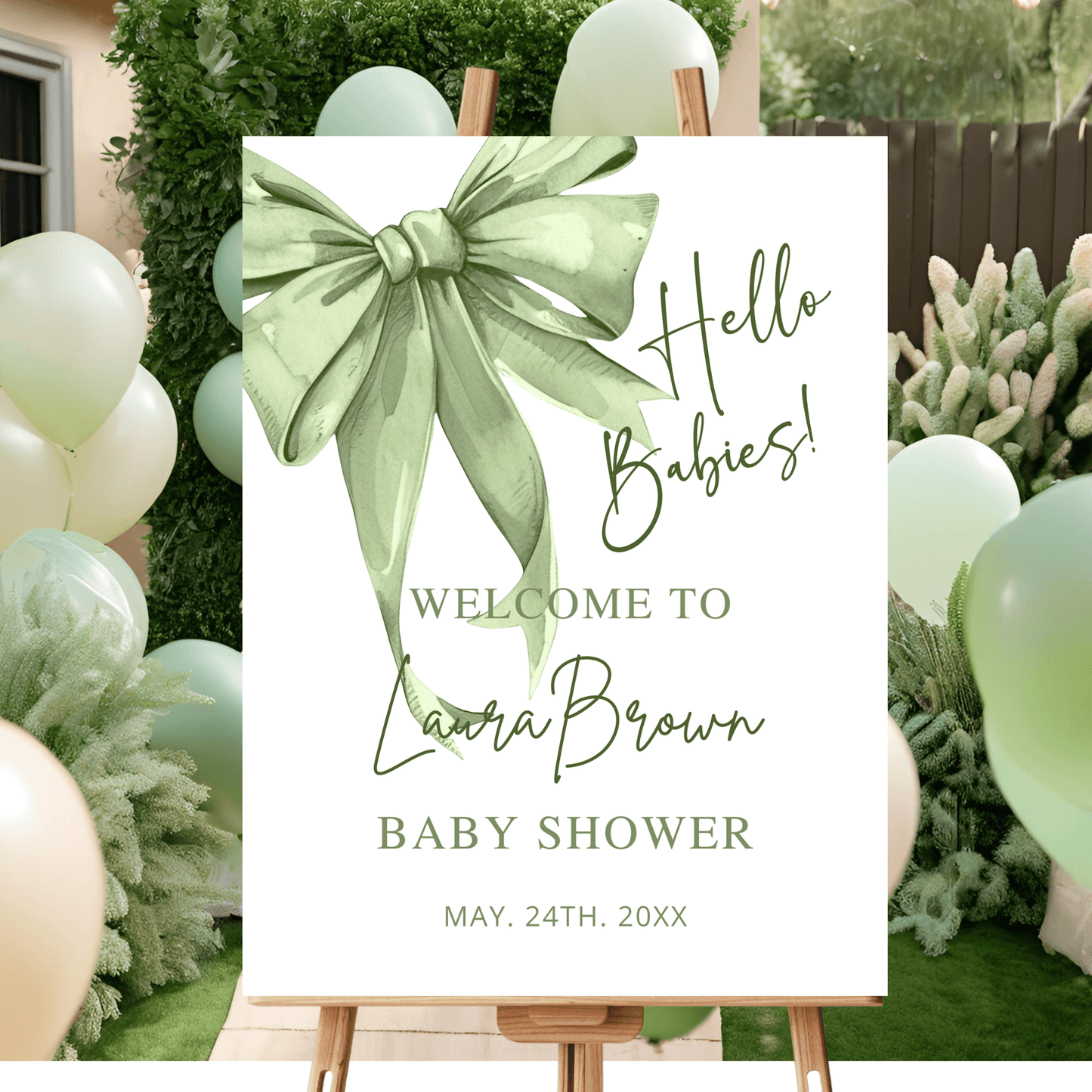 Gender Neutral Baby Shower Welcome Sign