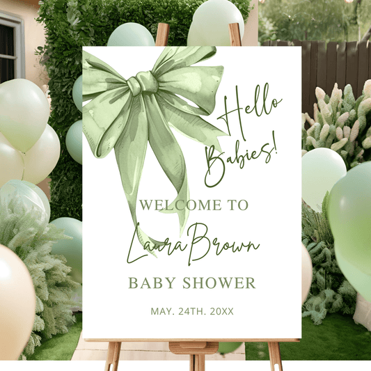 Gender Neutral Baby Shower Welcome Sign